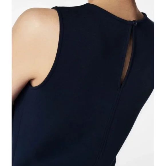Spanx AirEssentials Sleeveless Jumpsuit Classic Navy Romper Open Back Wide Leg L - Picture 3 of 14